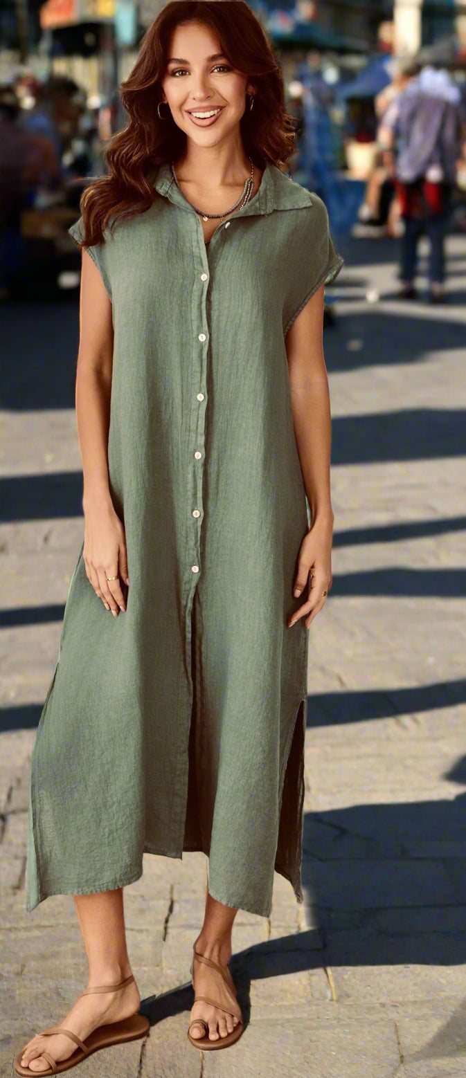 The Linen Shirt Dress